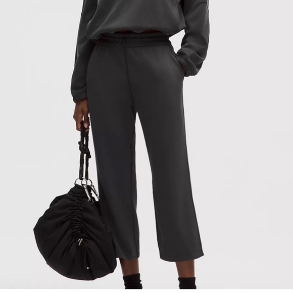 lululemon athletica Pants - Lululemon Softstreme HR Straight Leg Cropped Pants Black Size 8  Lounge